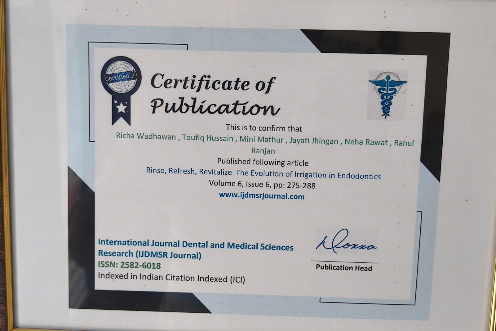 Senior Resident Certificate Safdarjung Hospital New Delhi